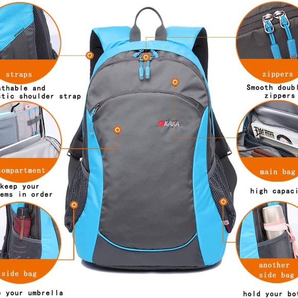 Hiking Backpack Laptop Backpack Casual Travel Daypack X002739Q7R - Picture 5 of 7